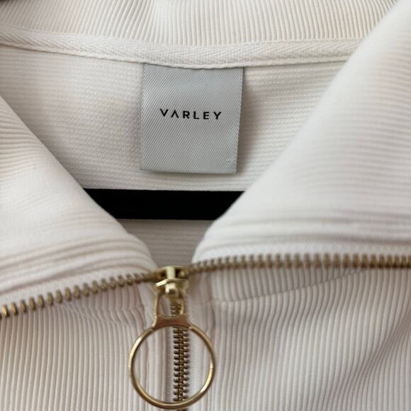 Varley Women's Vine Half Zip in Ottoman (Cream) Funnel Neck with Zipper Small - Picture 3 of 5